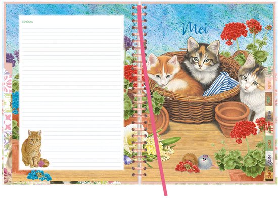 Franciens katten Bureau-agenda Nacho (harde kaft) 2026