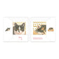 Katten kerstkaarten 10 stuks | Kittens met goudpatroon