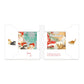Katten kerstkaarten 10 stuks | Poes met 4 kittens – Rood wit kitten