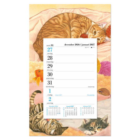 Franciens Katten Weeknotitie op schild Knusse Katten 2027