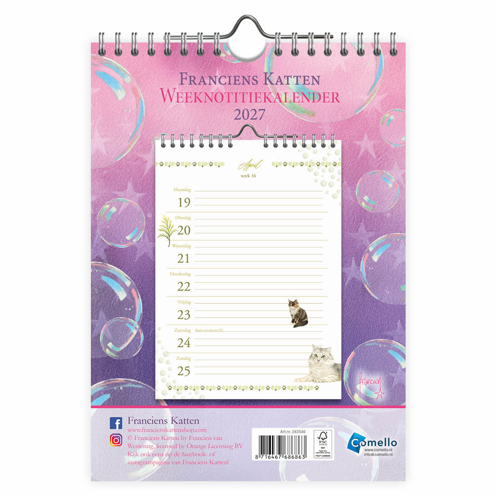 Franciens katten WEEKnotitiekalender Blitz 2027