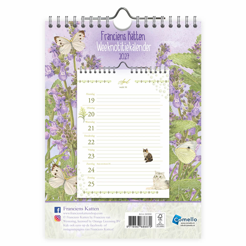 Franciens katten WEEKnotitiekalender Suus 2027
