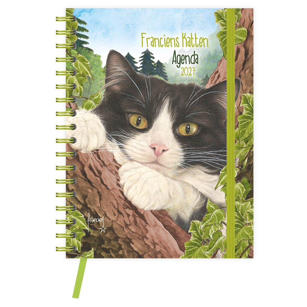 Franciens katten bureau-agenda (zachte kaft) Bailey 2027