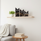 Houten katten set 3 stuks Black Wash