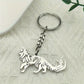 Sleutelhanger kat Maine Coon silhouet Zilver