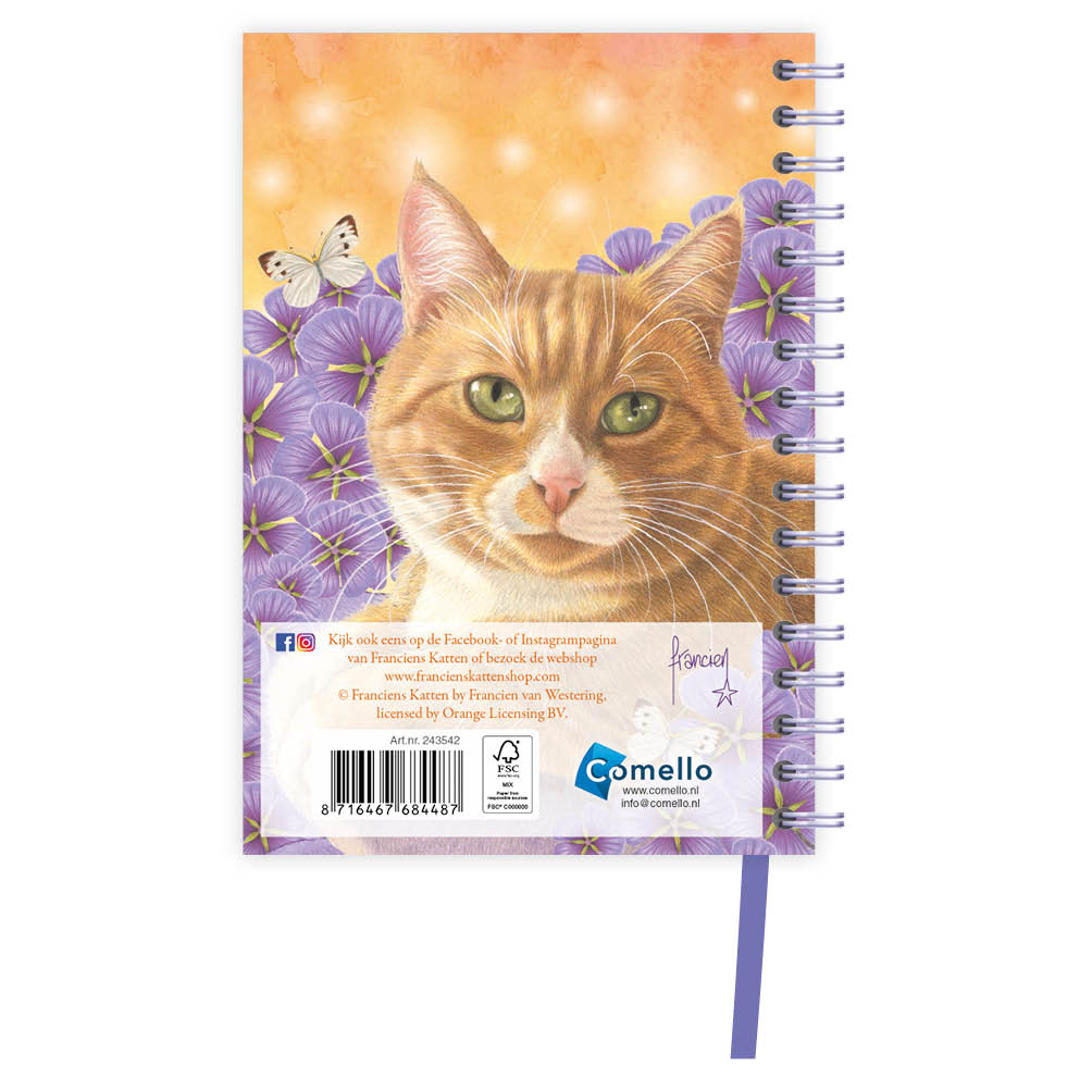 Franciens katten spiraalagenda (luxe) Merah 2026