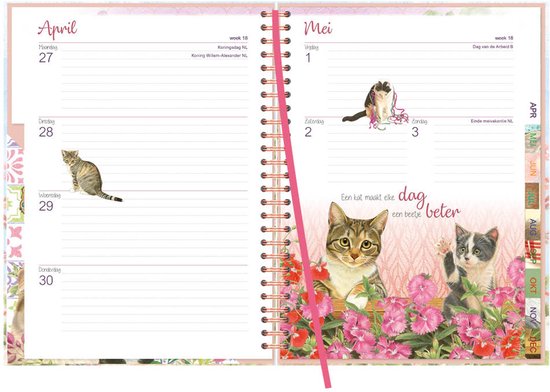 Franciens katten Bureau-agenda Nacho (harde kaft) 2026