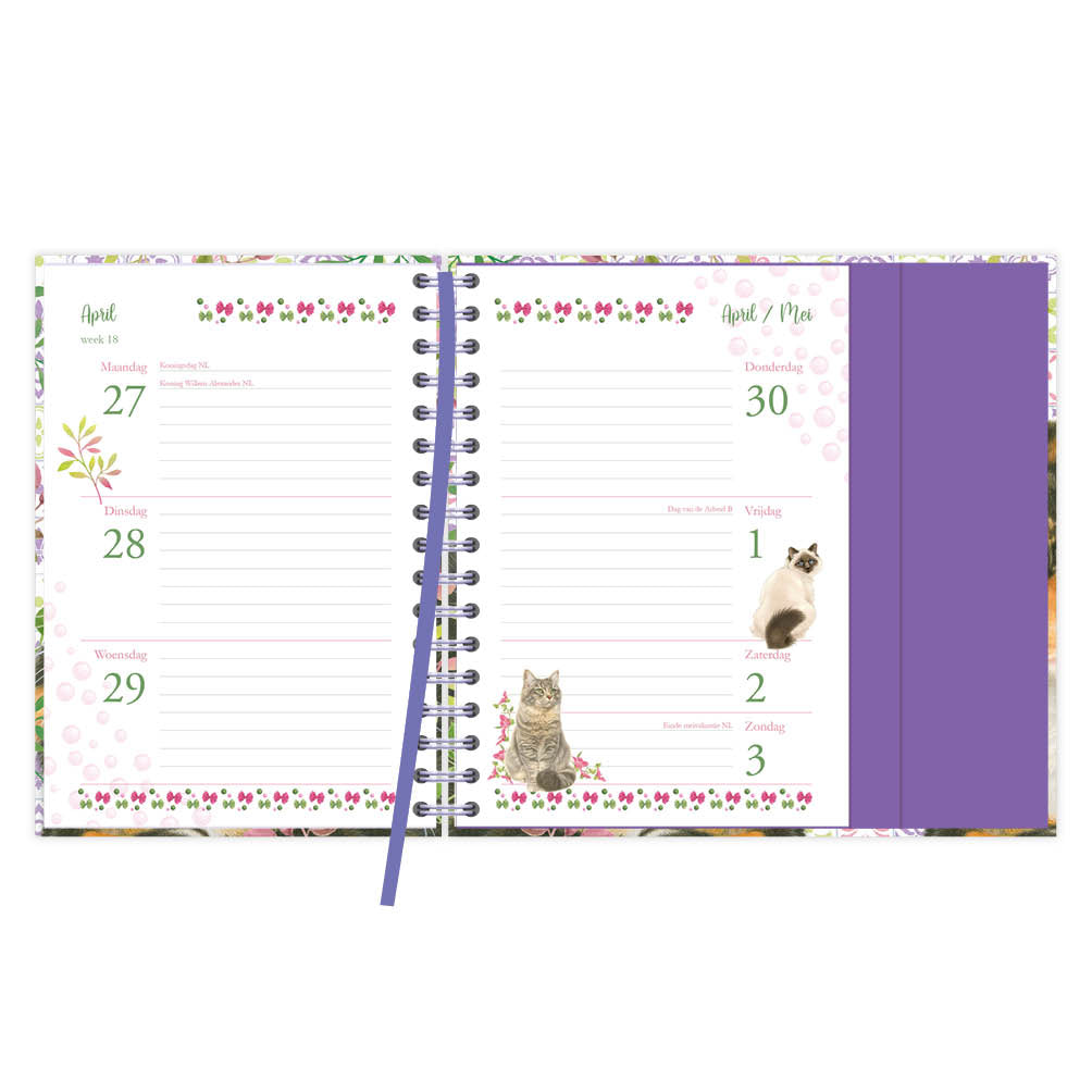 Franciens katten spiraalagenda (luxe) Laura 2026