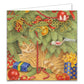 Katten kerstkaarten 10 stuks | Rode kat onder kerstboom – Rode kat en kerstballen