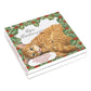 Katten kerstkaarten 10 stuks | Rode kat tussen hulst – Kitten met kerstmuts