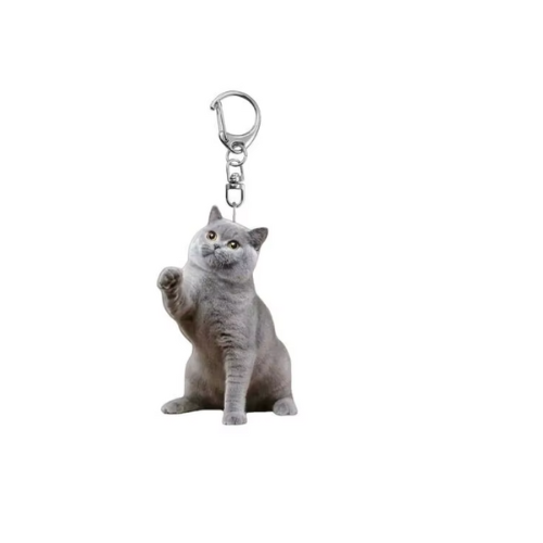 Katten sleutelhanger Brits korthaar