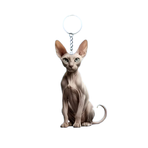 Katten sleutelhanger Sphynx Elegant