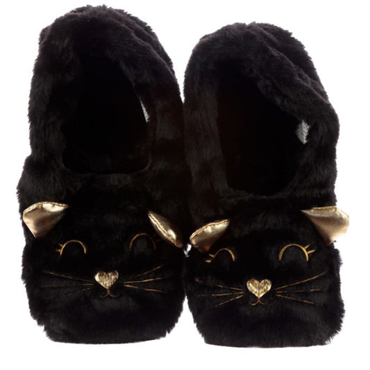 Verwarmde katten sloffen Zwart
