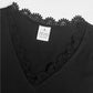 Katten t-shirt “Catwalk” met kant – Zwart | PRE-ORDER