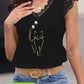 Katten t-shirt “Catwalk” met kant – Zwart | PRE-ORDER