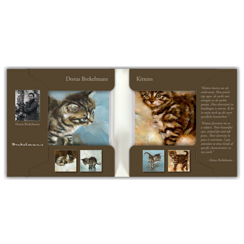 Katten kaarten 8 stuks met enveloppen "Kitten"
