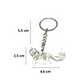 Sleutelhanger kat Maine Coon silhouet Zilver