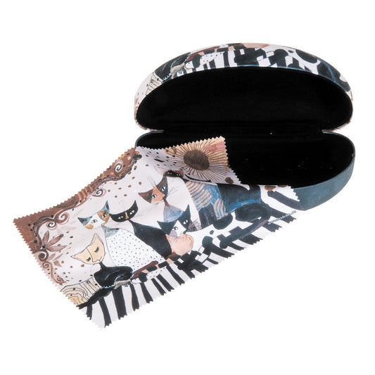 Katten brillenkoker groot Fridolin hard case met doekje Wachtmeister