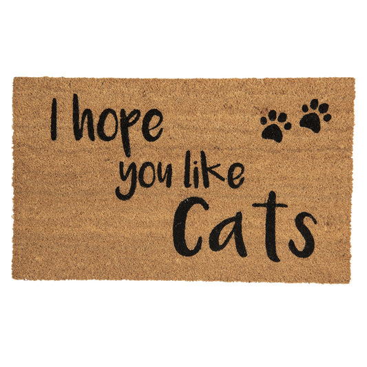 Katten deurmat "I hope you like cats"