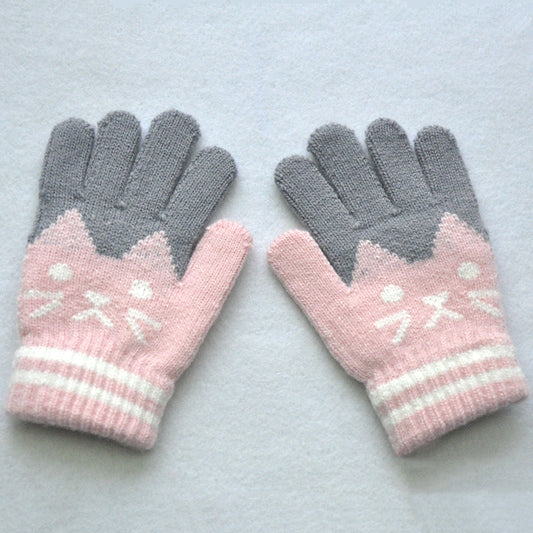 Katten handschoenen kind | Roze