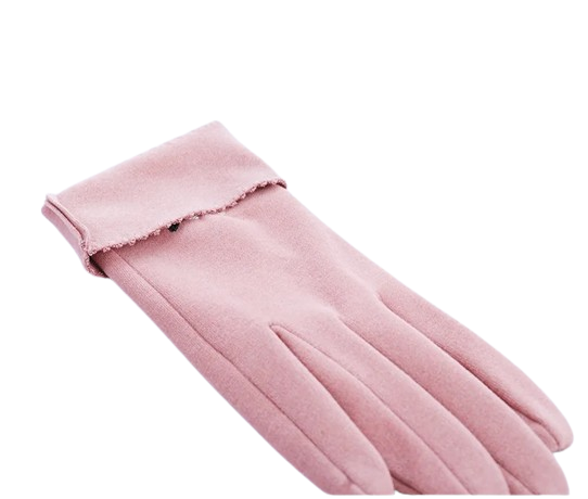 The Happy Cat Shop | Touchscreen handschoenen roze met 2 geborduurde katjes