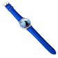 The Happy Catshop | Katten horloge "Bloemen & Vlinder' | Blauw