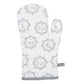 Katten ovenwant wit met grijze katjes in decoratieve cirkel