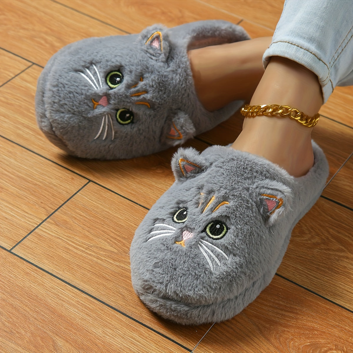 Katten pantoffels Grijs “Snoezepoes”