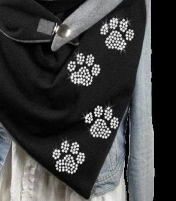 The Happy Cat Shop | Katten wikkelsjaal witte kattenpootjes