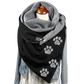 The Happy Cat Shop | Katten wikkelsjaal witte kattenpootjes