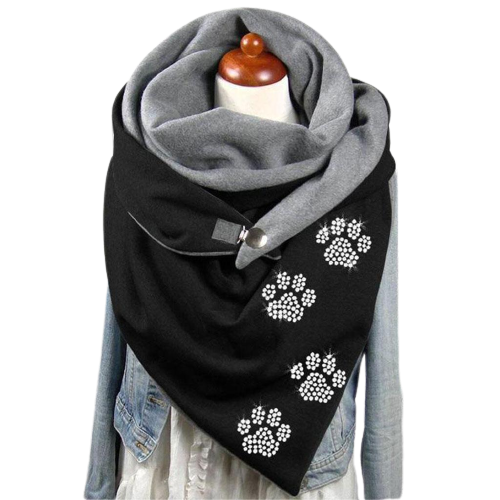 The Happy Cat Shop | Katten wikkelsjaal witte kattenpootjes