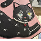 Katten handtas schoudertas roze “Black Beauty”