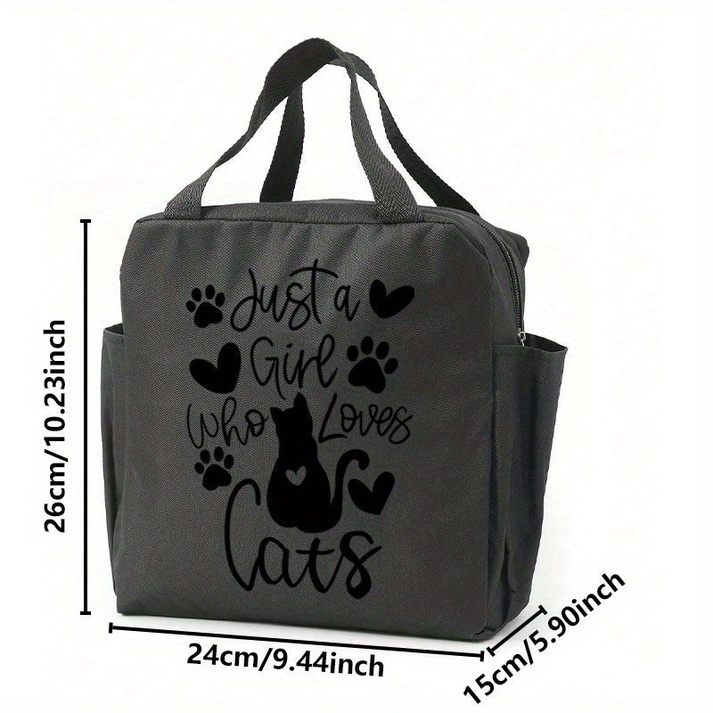 Koeltas zwart “Just a girl who loves cats” | PRE-ORDER