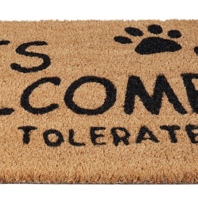 Welkom deurmat kat  “Cats Welcome People Tolerated”