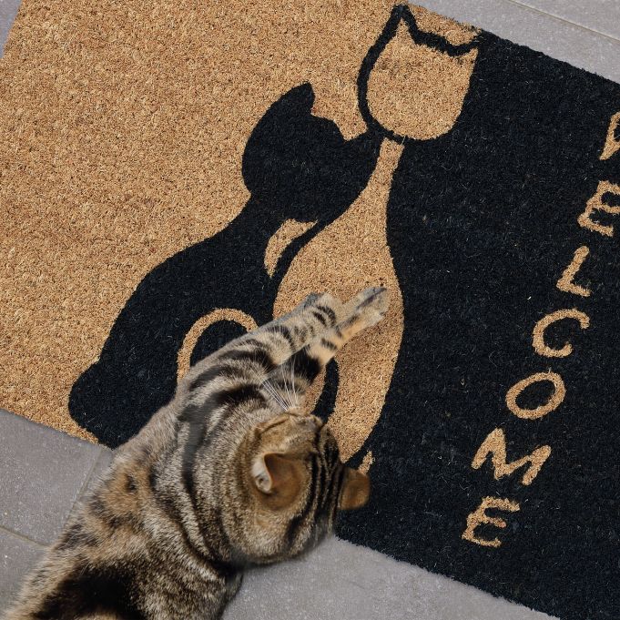 Katten deurmat kokos "Lovely Cats"