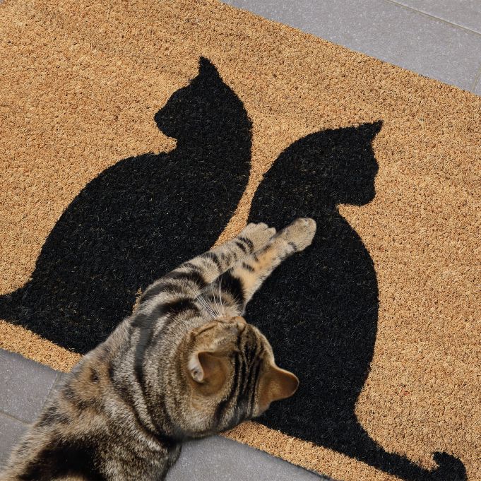 Katten deurmat kokos “Cat Duo”