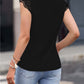 Katten t-shirt “Catwalk” met kant – Zwart | PRE-ORDER