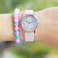 Katten horloge wit "Cat Time"