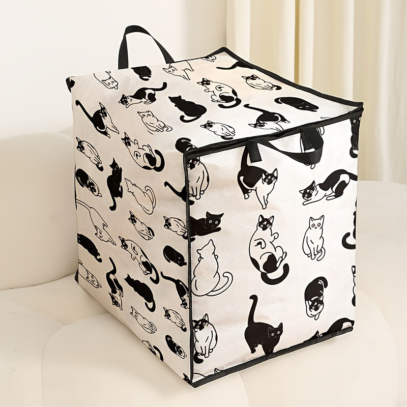 Opbergzak zwart wit kattenprint “Cats” | PRE-ORDER