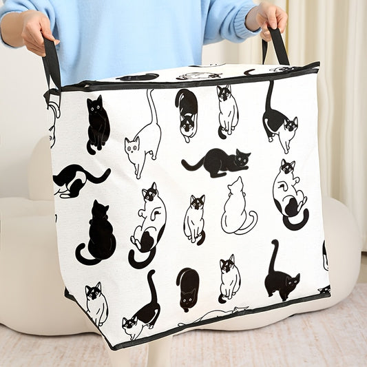 Opbergzak zwart wit kattenprint “Cats” | PRE-ORDER