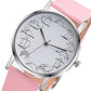 Katten horloge Roze "Cat Time"