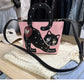 Katten handtas schoudertas roze “Black Beauty”