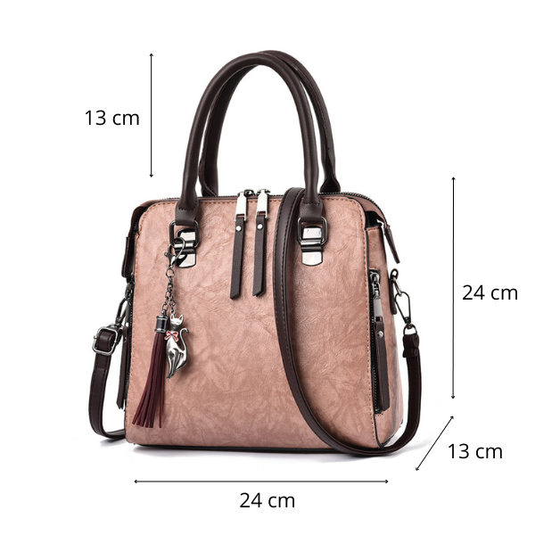 Katten schoudertas Vintage | Licht roze