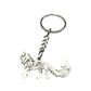 Sleutelhanger kat Maine Coon silhouet Zilver