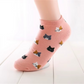 Katten sneaker sokken 5 paar “Kattenkoppen”