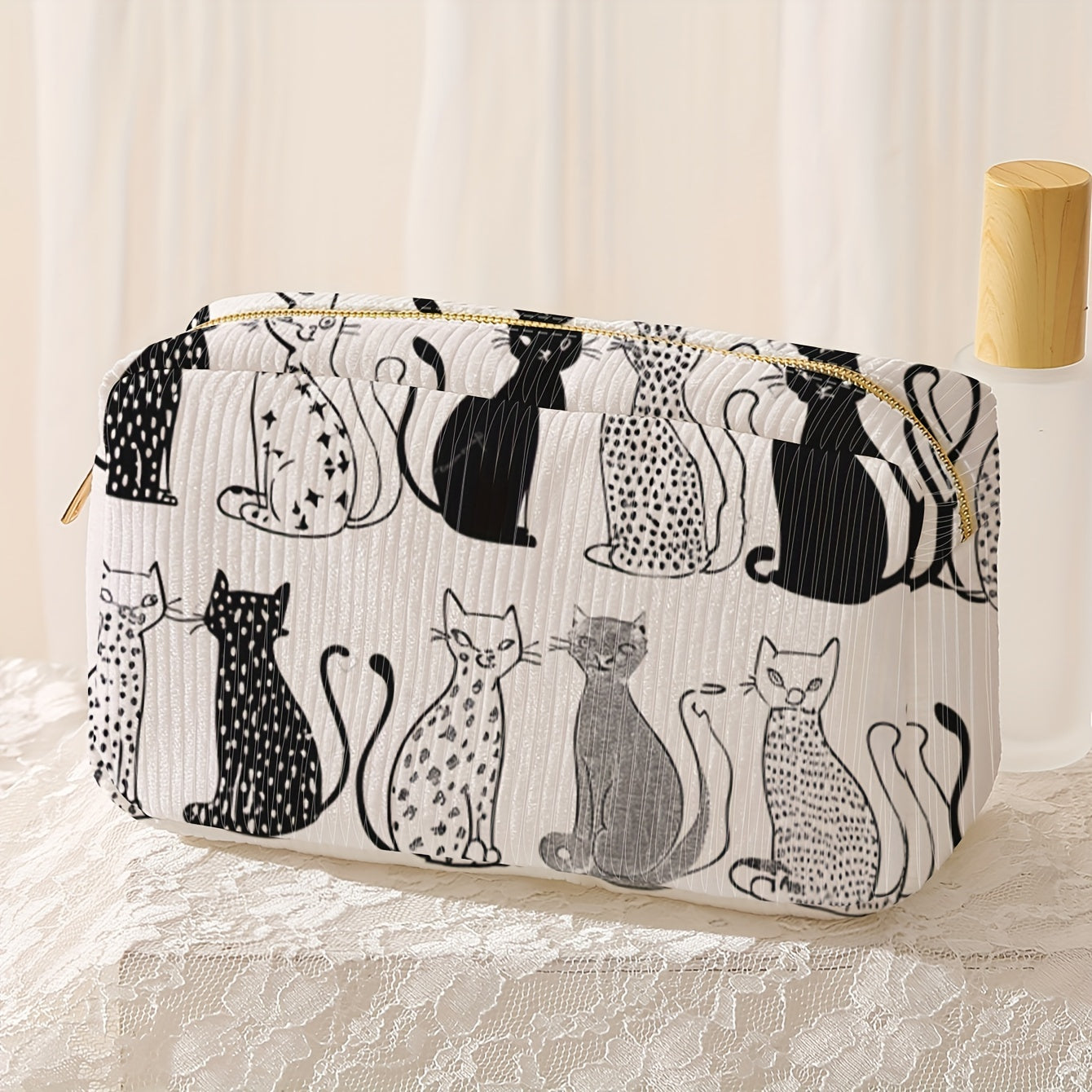 Toilettas zwart wit katten | PRE-ORDER
