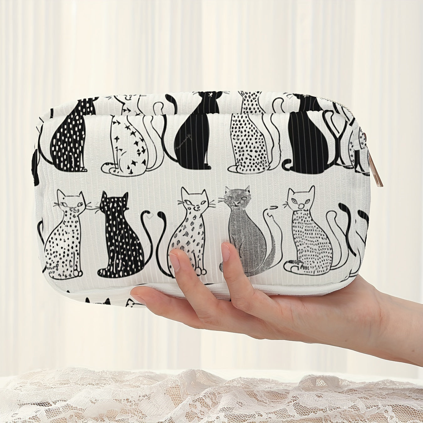 Toilettas zwart wit katten | PRE-ORDER
