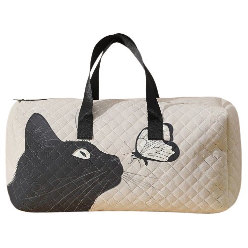 Katten reistas / sporttas zwarte kat met vlinder | PRE-ORDER