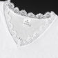 Katten t-shirt “kat Silhouet” met kant – Wit | PRE-ORDER