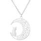 Katten ketting Zilverkleurig "Cat on the moon"